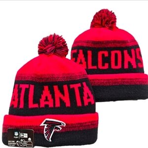 Atlanta Falcons New Era Black & Red Beanie
